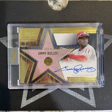 2025 Topps Five Star Stars and Stitches Autographs Jimmy Rollins #SS-JR card