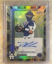 2025 Topps Chrome Update Radiating Rookies Autographs Dalton Rushing #RRA-DR card