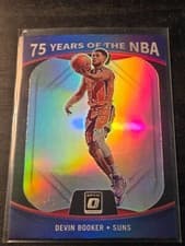Devin Booker 2021 Panini Prizm 75 Years of NBA Optic card