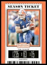 Tim Tebow 2019 Panini Contenders Draft Picks card