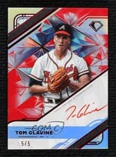 2025 Topps Diamond Icons White PolychromatINK Autographs Tom Glavine #WPA-TG card