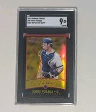 Jorge Posada 2001 Bowman Chrome Gold card