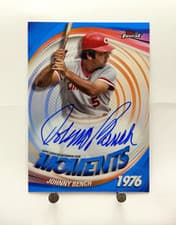 2025 Finest Moments Autographs Johnny Bench #FMA-JB card