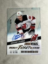 2024-25 Upper Deck Credentials Acetate Debut Ticket Access Graeme Clarke #DTAA-GC card