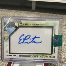 2025 Panini Boys of Summer Jumbo Acetate Signatures Emilien Pitre #38 card