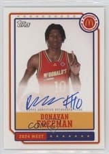Donavan Freeman 2024 Topps Chrome McDonald's All-American Event Autographs card