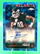 2024 Topps Chrome Sapphire Edition Rookies Autographs Sapphire Bralen Trice #RA-BTR card