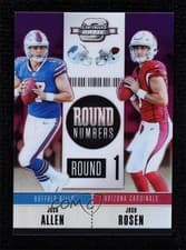 Josh Allen / Josh Rosen 2018 Panini Contenders Optic Round Numbers card