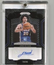 2024-25 Panini Prizm Rookie Penmanship Jared McCain #RPE-JMG card