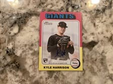2024 Topps Heritage Mini Real One Mini Autographs Kyle Harrison #ROA-KHA card