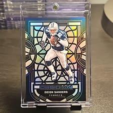 2024 Panini Obsidian Black Stained Glass Deion Sanders #9 card