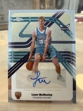 2025-26 Topps Chrome Next Stop Signatures Liam McNeeley #NS-LMC card
