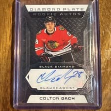 2025-26 Upper Deck Black Diamond Diamond Plate Rookie Auto Colton Dach #DPR-CD card