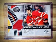 2025-26 SP Game Used 2025 4 Nations Face-Off Fabrics Mark Stone #4N-MS card