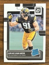 Lukas Van Ness 2023 Panini Chronicles Draft Picks Donruss Optic Rated Rookie card