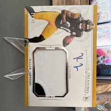Kaleb Johnson 2025 Panini National Treasures Crossover Rookie Patch Autographs card