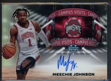 2024-25 Bowman University Chrome Campus Visits Autographs Meechie Johnson #CVA-MJ card