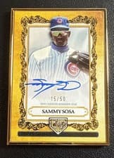 Sammy Sosa 2025 Topps Gilded Collection Topps Gallery of Gold Autographs card