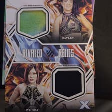 Bayley/Iyo Sky 2025 Topps Exalted WWE Wrestling Rivaled Relics card