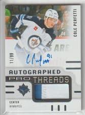 2024-25 Upper Deck Ultimate Collection Pro Threads Cole Perfetti #PT-CP card
