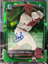 2025 Bowman Chrome Sapphire Edition Prospect Autographs Yairo Padilla #CPSA-YP card