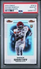 2024 Finest Framed White Xavier Worthy #FW-12 card