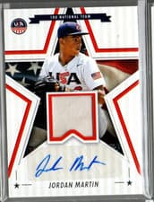 2025 Panini Stars & Stripes 18U National Team Materials PE Jordan Martin #USA-JM card