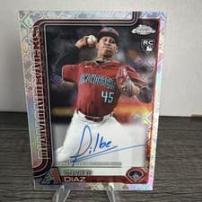 2025 Topps Chrome Logofractor Edition Rookie Autographs Yilber Diaz #RA-YD card