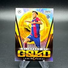 2024 2023 Topps Stadium Club Chrome UEFA Glimpses of Gold Lamine Yamal #GG-LY