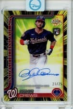 2025 Topps Chrome Radiating Rookie Autographs Dylan Crews #RRA-DC card