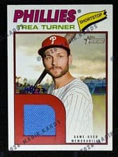 Trea Turner 2026 Topps Heritage Real One Relics card