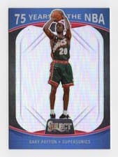 Gary Payton 2021 Panini Select 75 Years of the NBA card