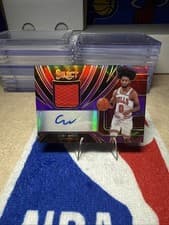 Coby White 2019 Panini Select Rookie Jersey Autographs card
