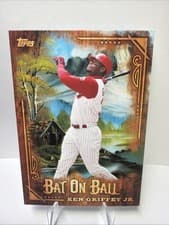 Ken Griffey Jr. 2025 Topps X Bob Ross: The Joy of Baseball Bat on Ball card