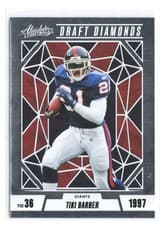Tiki Barber 2024 Panini Absolute Draft Diamonds card