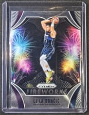 2019 Panini Prizm Fireworks Luka Doncic #22 card