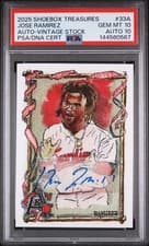 2025 Topps Shoebox Treasures Base Autographs Jose Ramirez #33A card