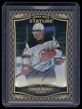 2024-25 Upper Deck Stature 2023-24 Base Update Auto Simon Nemec #45 card
