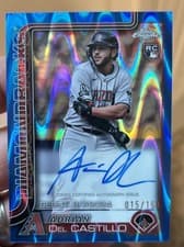 2025 Topps Chrome Update Rookie Debut Autographs Adrian Del Castillo #CRDA-AD card