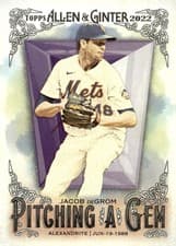 Jacob deGrom 2022 Topps Allen & Ginter Pitching a Gem card