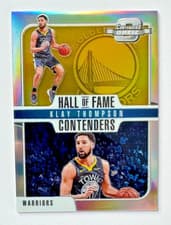 Klay Thompson 2018 Panini Contenders Optic Hall of Fame Contenders card