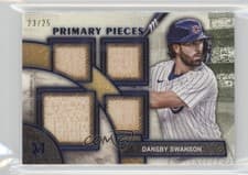 2025 Topps Museum Collection Single Player Primary Pieces Quad Relics Dansby Swanson #SPPQ-DS card