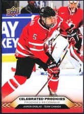 Macklin Celebrini 2025 Upper Deck Tim Hortons Team Canada Celebrated Prodigies card