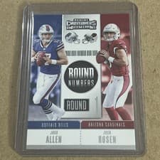 Josh Allen / Josh Rosen 2018 Panini Contenders Round Numbers card