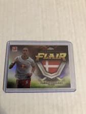 Yussuf Poulsen 2019 Topps Chrome Bundesliga International Flair card