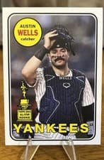 Austin Wells 2025 Topps Heritage 25th Anniversary card