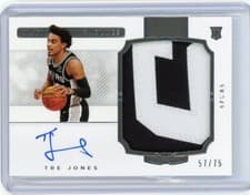 Tre Jones 2020 Panini National Treasures card