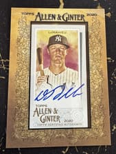 DJ LeMahieu 2020 Topps Allen & Ginter Mini Autographs card