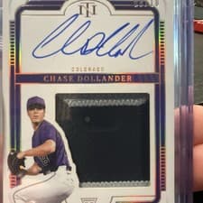 2025 Panini National Treasures Silhouette Signatures Chase Dollander #4 card