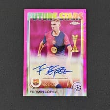 Fermin Lopez 2024 Topps Chrome UEFA Future Stars Autograph card